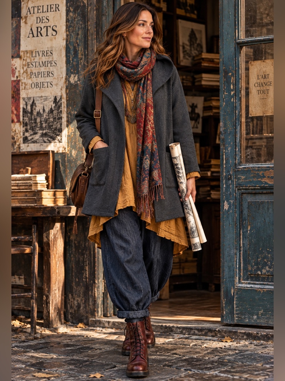 Tahari Charcoal Gray Size S Hooded Long Cardigan Lagenlook Artsy Boho Layering